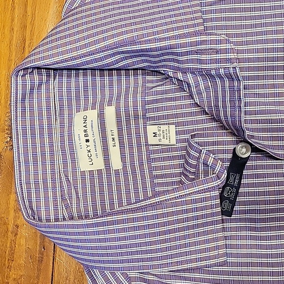 Lucky Slim Fit Dress Shirt - size 15 to 15 ½ - Men's Brand New - Picture 2 of 4